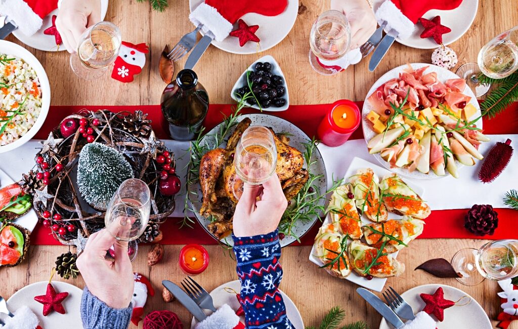 میز شام مراسم کریسمس